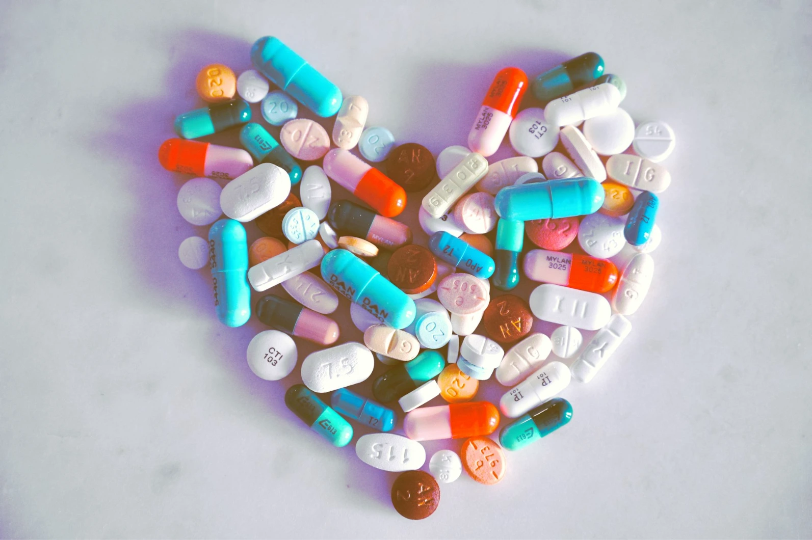 blue and white medication pill